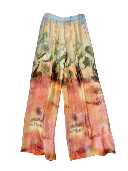 Printed Wide Leg Pants in multi by B-YU