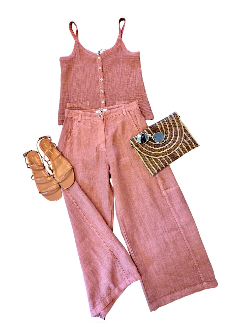 Textured Cotton Blouse in blush by Haris Cotton