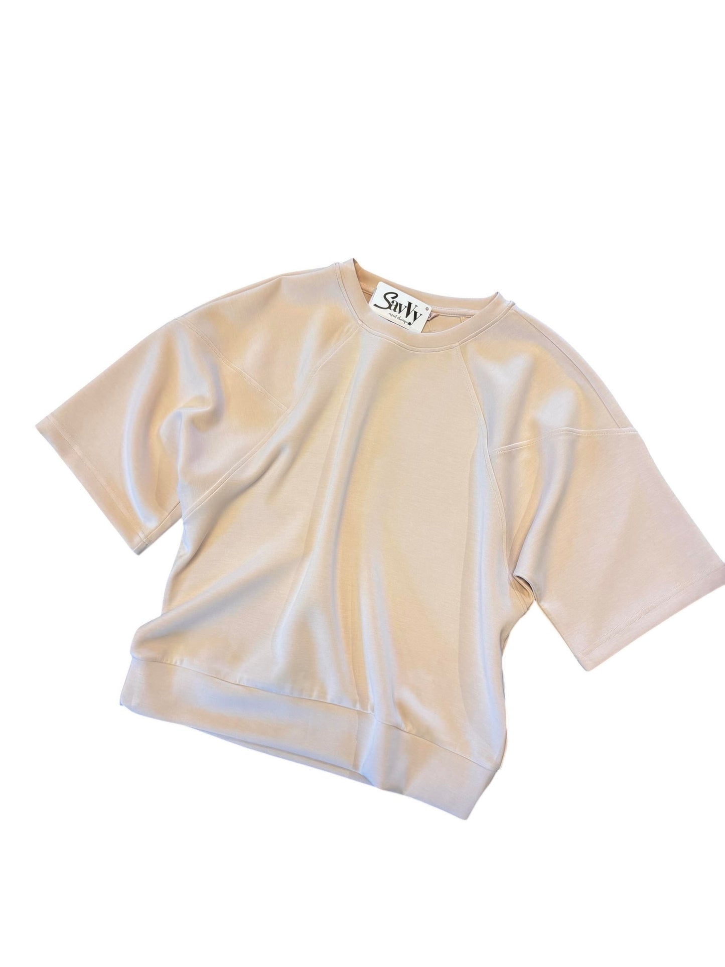 Raglan Sleeve Modal Sweater in natural by Esqualo