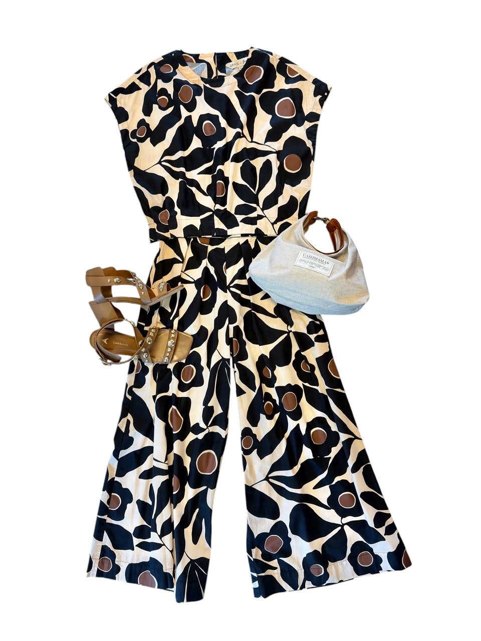 Rita H Top in abstract floral by Grace and Bardot