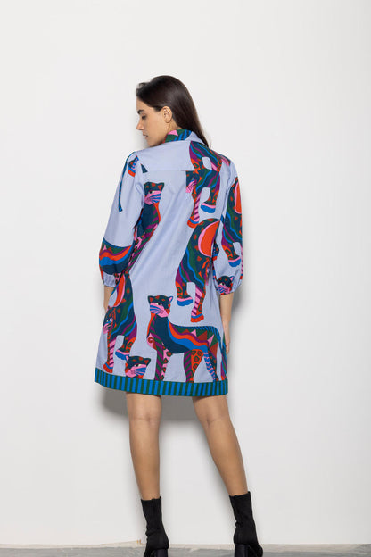 Ava Dress in cheetah mirage by Maude Vivante