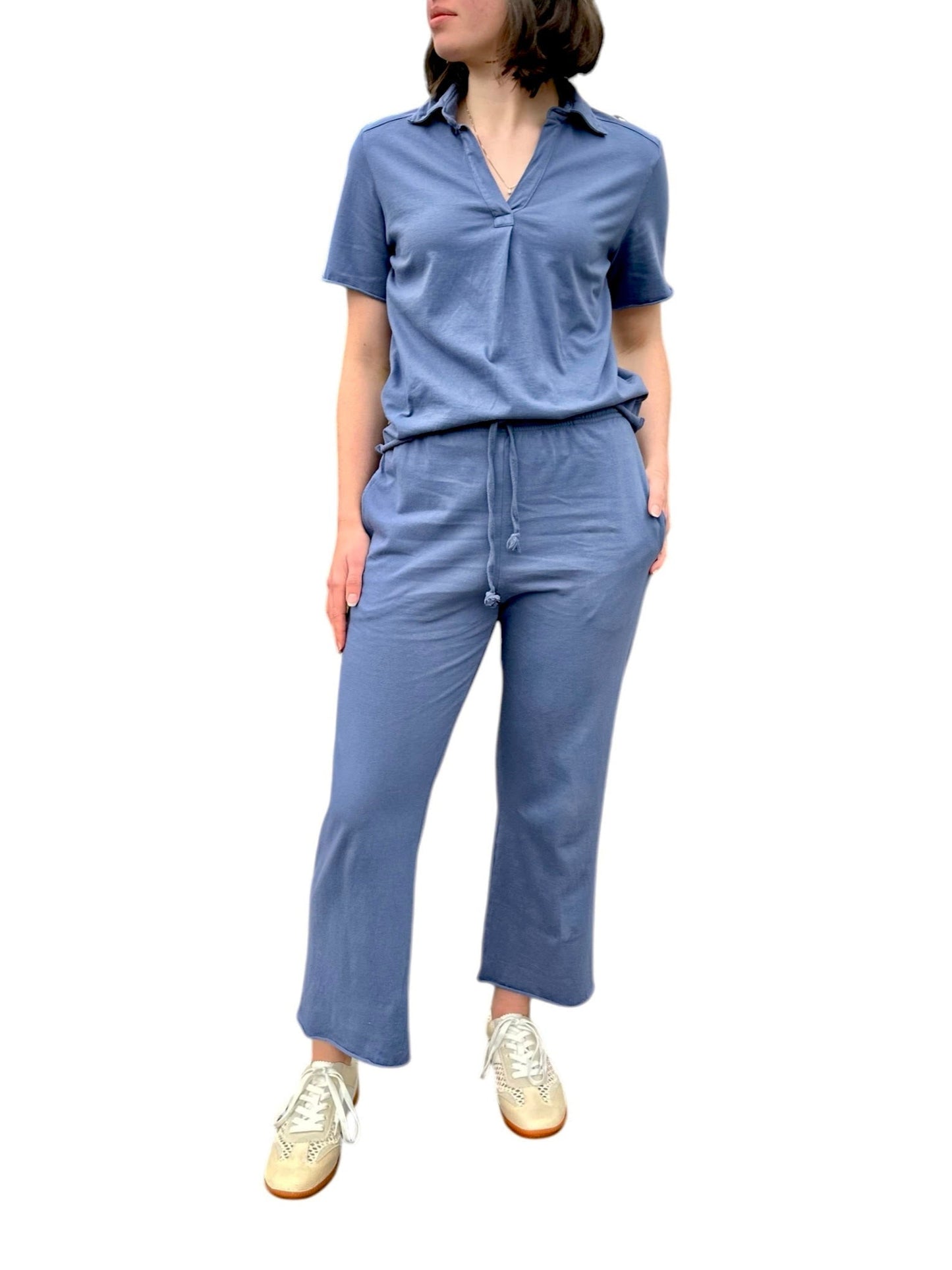 Weekend Jersey Ankle Pant in dusk by Luna Luz