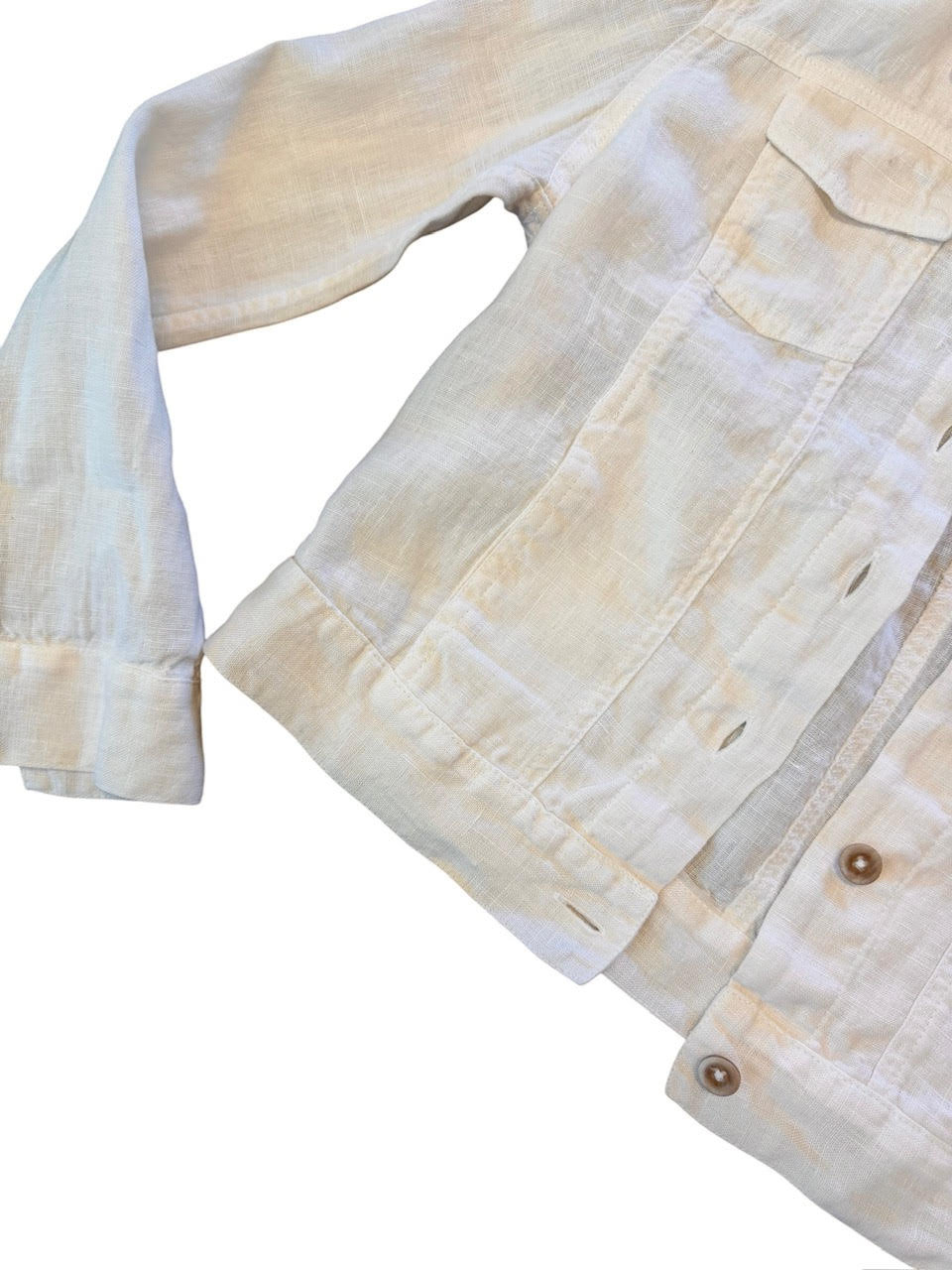 Linen Jacket in ecru by Haris Cotton