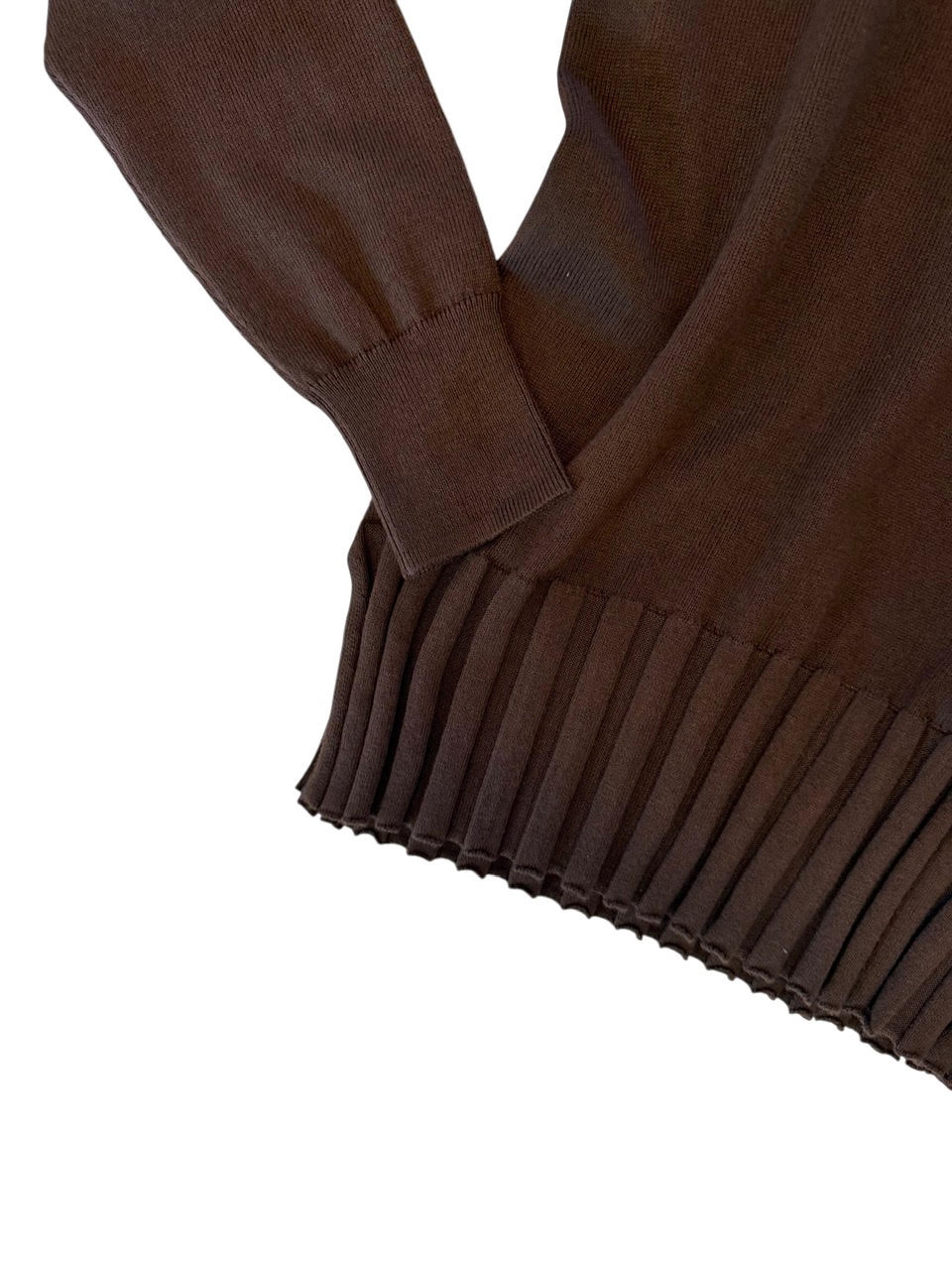 Rib Bottom Crew Sweater in coffee bean by J.Society