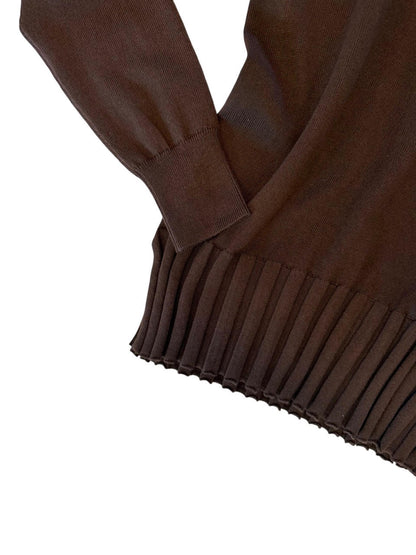 Rib Bottom Crew Sweater in coffee bean by J.Society