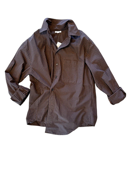 Mila Long Sleeve Button Down Wrap Top in hot toddy by Pistola