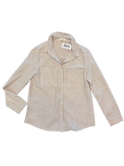 Maeve Button Up in khaki by Dylan