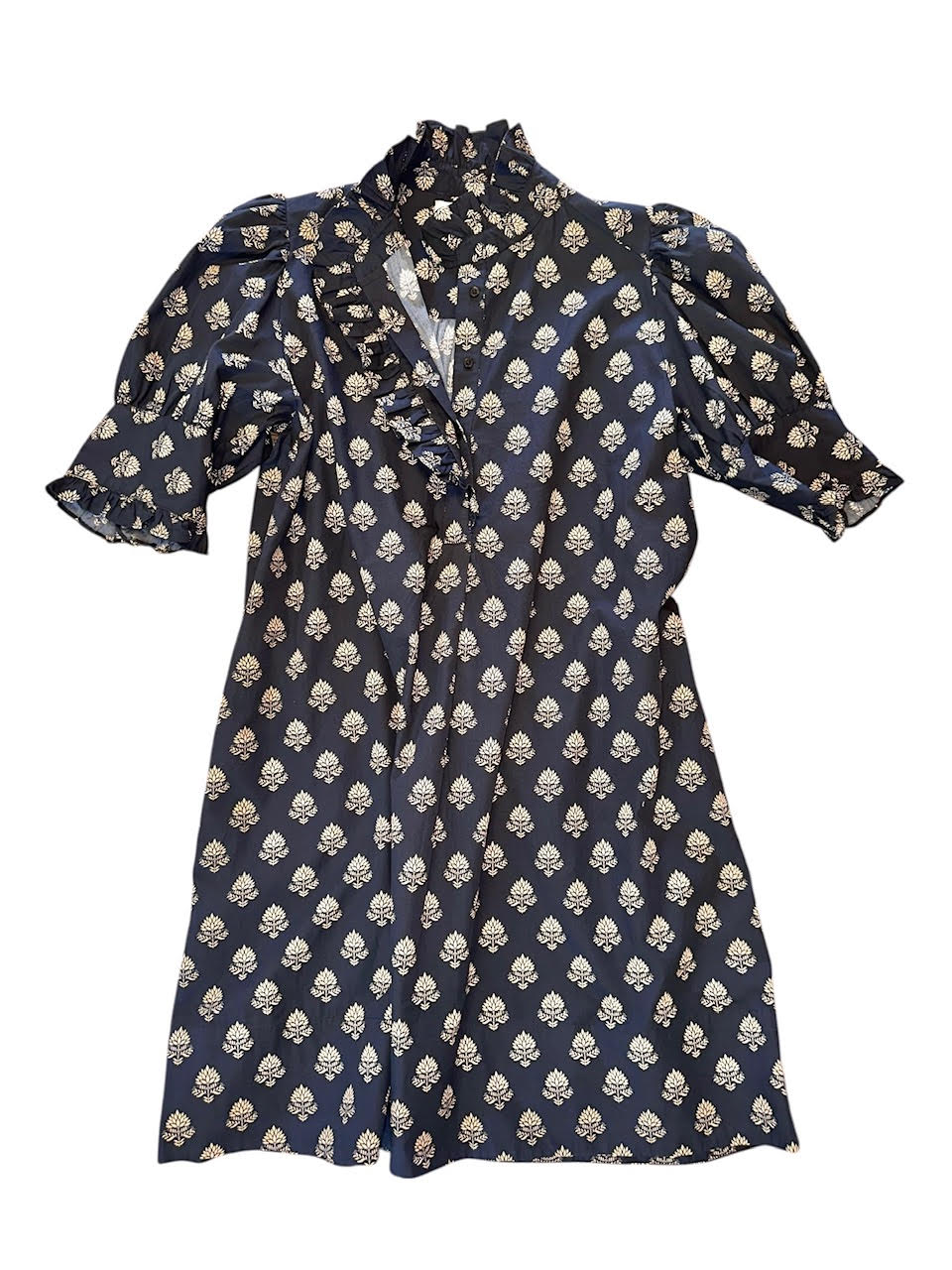 Westport Dress in black leaf by NavyBleu