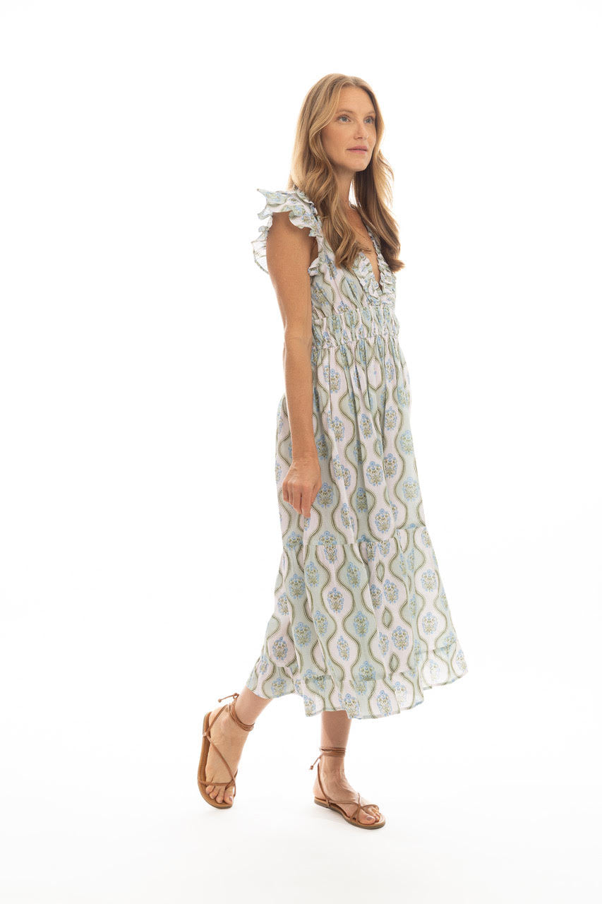 Cora Dress in soft mint by Bindu