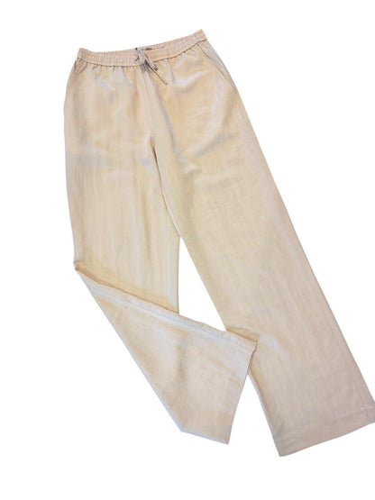Crinkle Trousers in light sand by Esqualo