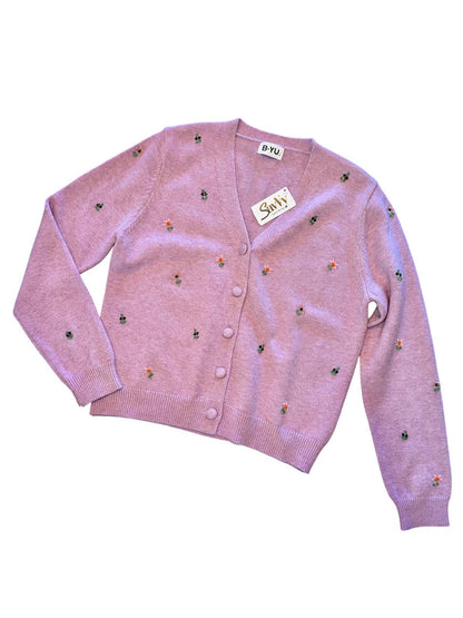 Beaded Cardigan in pink by B-YU