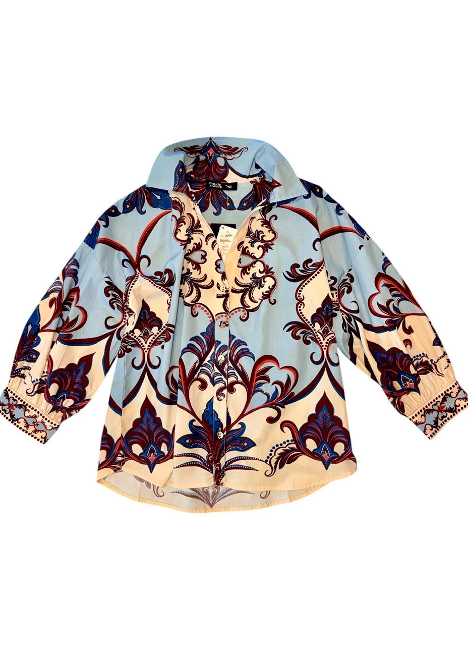 Elsa Printed Top in arabesque by Maude Vivante