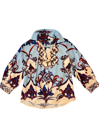 Elsa Printed Top in arabesque by Maude Vivante