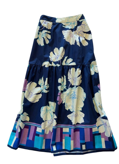 Ada Floral Printed Skirt in ink by Maude Vivante