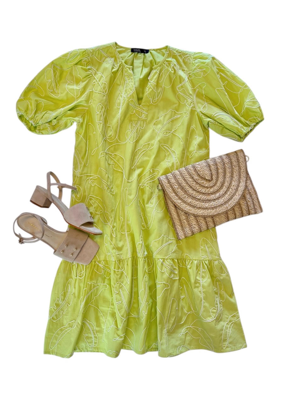 Trixie Dress in lime by Maude Vivante