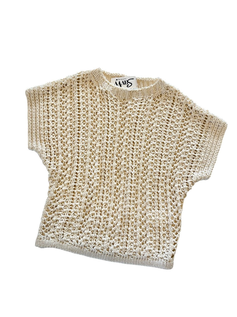 Tasha Open Weave Sweater in vintage cream by Another Love
