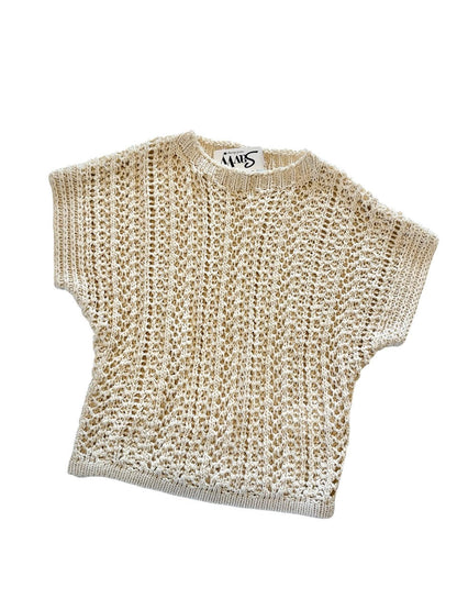 Tasha Open Weave Sweater in vintage cream by Another Love