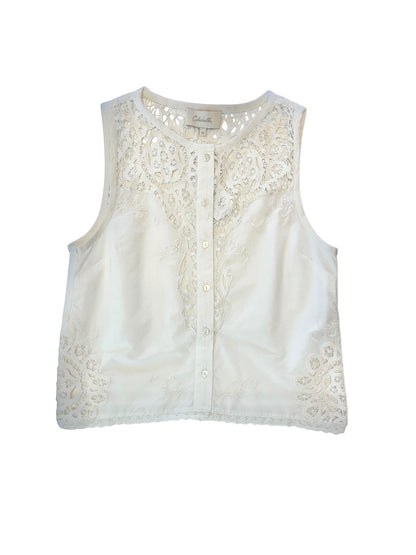 Eileen Top in ivory by Cleobella