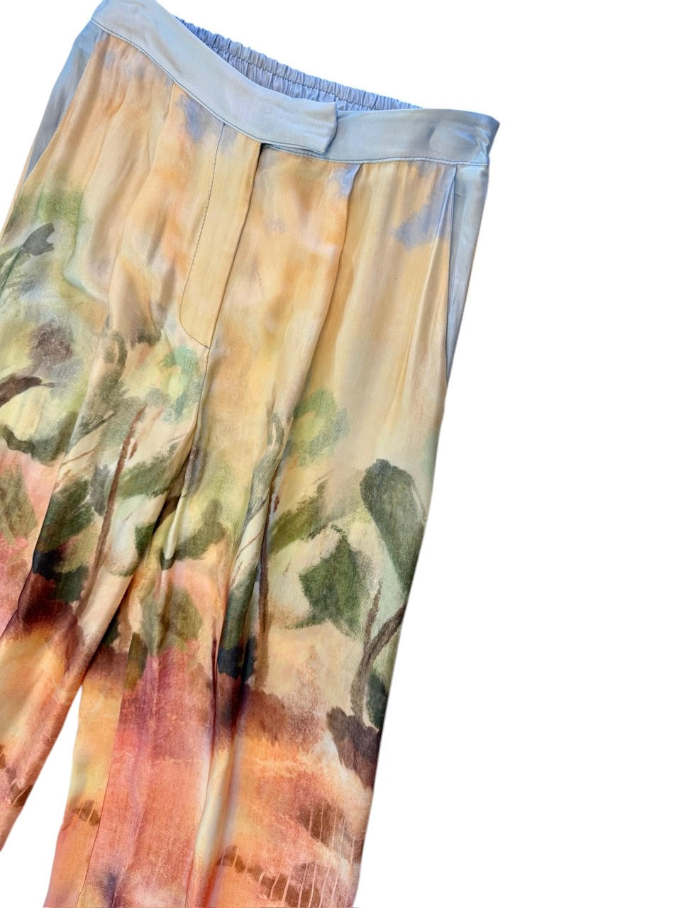 Printed Wide Leg Pants in multi by B-YU