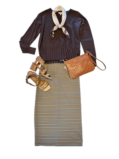 Amala Skirt in military olive by dRA