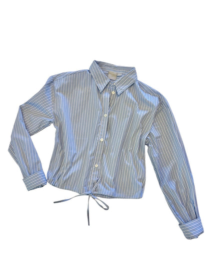 Stripe Button Up Blouse in blue by Zero Degrees Celsius
