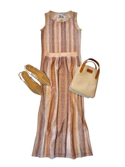 Sleeveless Lace Top in taupe multi by Zero Degrees Celsius