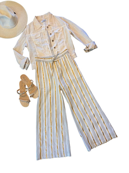 Linen Jacket in ecru by Haris Cotton