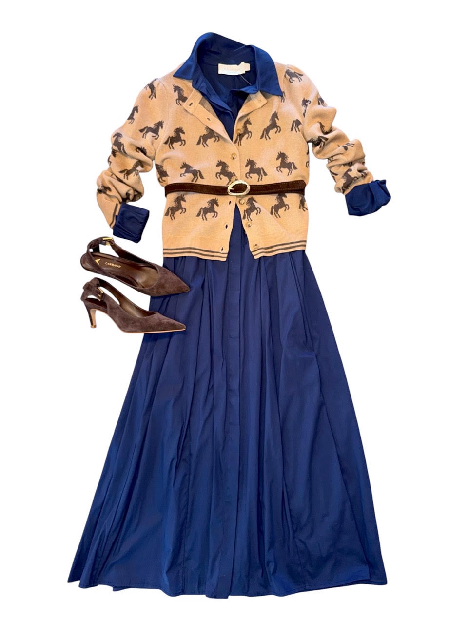 Thalia Dress in navy blue by Exquise