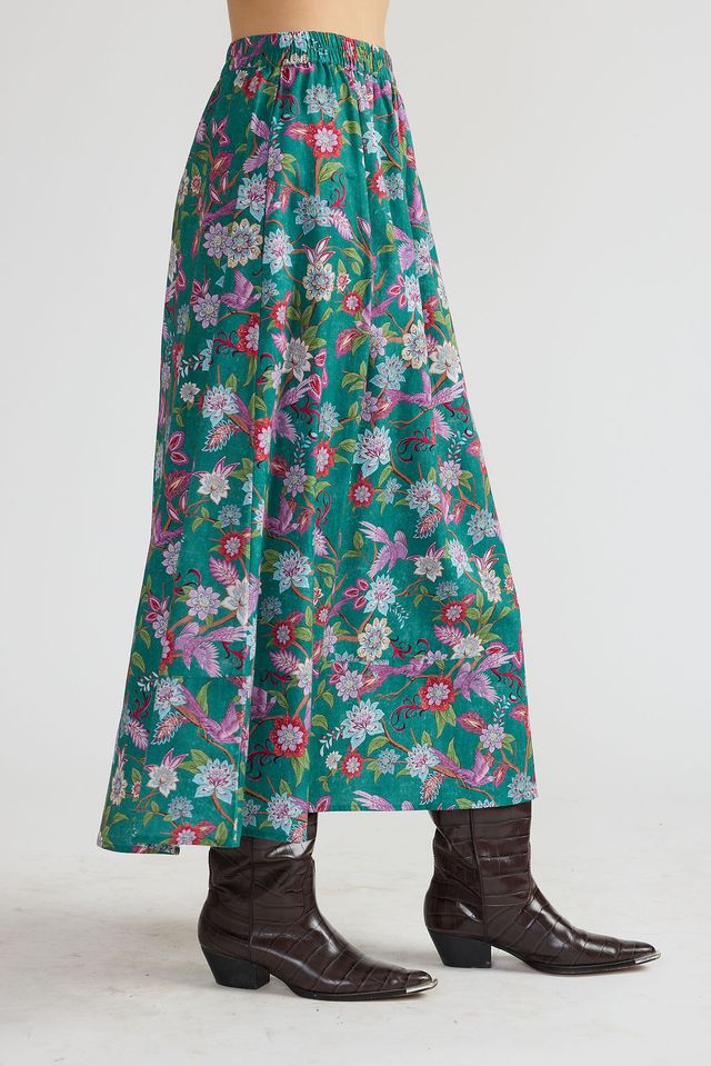 Marisol Maxi Skirt in jewel garden by Double A