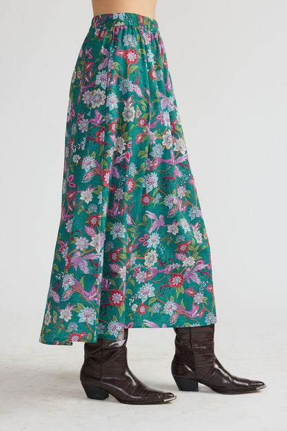 Marisol Maxi Skirt in jewel garden by Double A