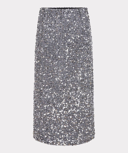 Sequin Skirt in silver by Esqualo
