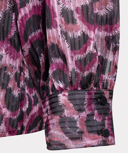 Feather Print Blouse in pink multi by Esqualo