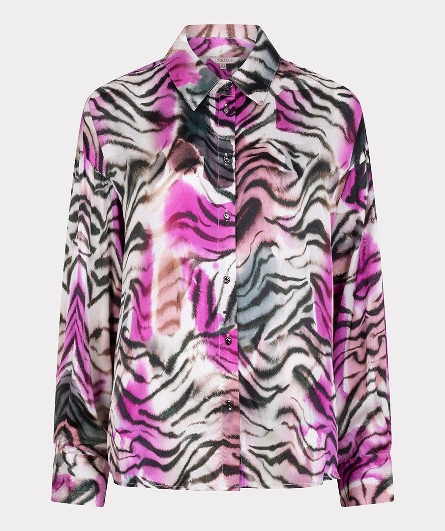 Zebra Print Blouse in pink multi by Esqualo