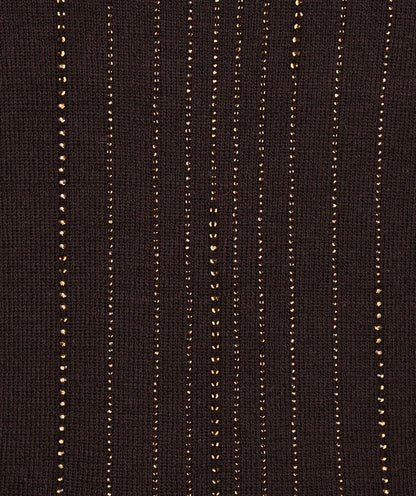 Long Sleeve Sweater with Sequins in chocolate by Esqualo