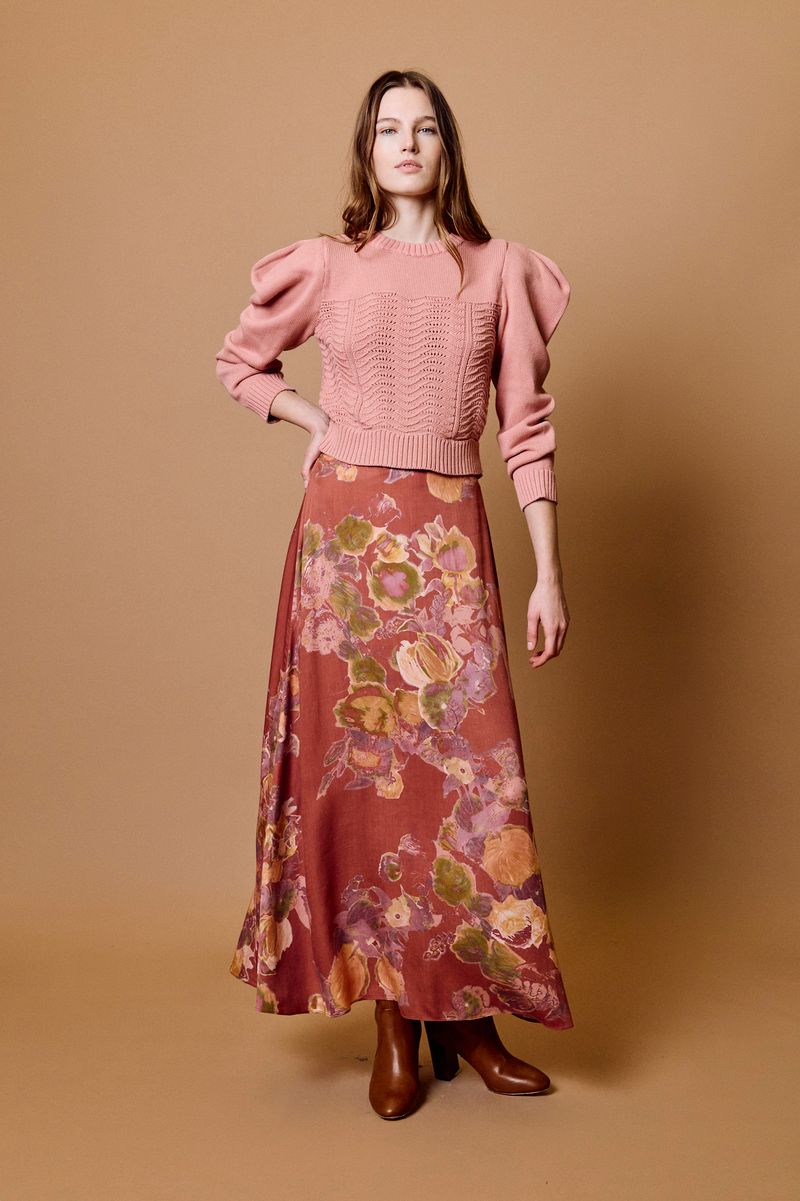 Ellis Maxi Skirt in sylvaine print by Cleobella