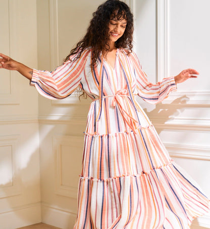 Wisteria Midi Dress in ivory multi by Cleobella – SavVy