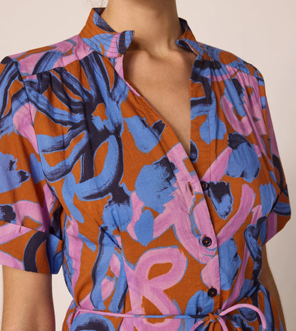 Zara Printed Ankle Dress in fresco print by Cleobella