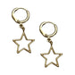 Star Huggie Earrings in gold by Farrah B