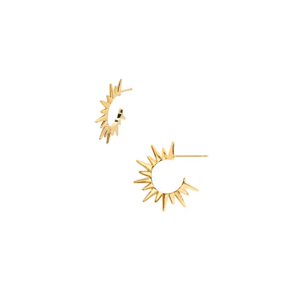 Spike Gold Dipped Hoops in gold by Secretbox