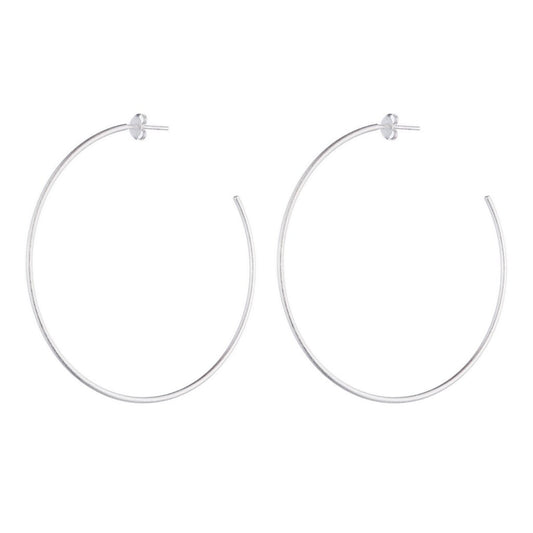 Jillian Hoops in silver by Sheila Fajl