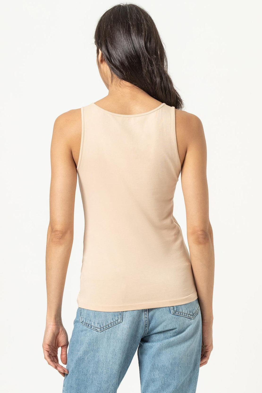 Scoop Layering Tank in nude by Lilla P