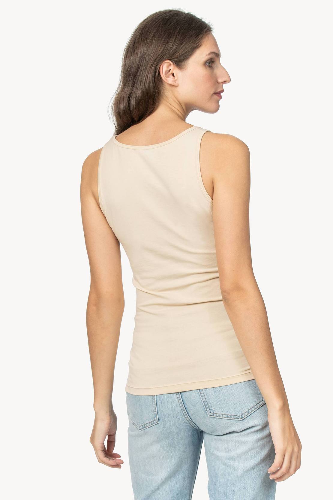 Scoop Layering Tank in nude by Lilla P