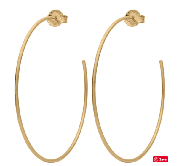 Jillian Hoops in gold by Sheila Fajl