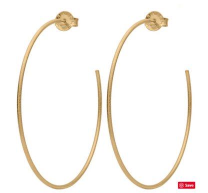 Jillian Hoops in gold by Sheila Fajl