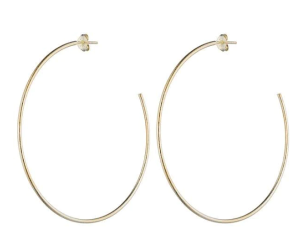 Jillian Hoops in gold by Sheila Fajl