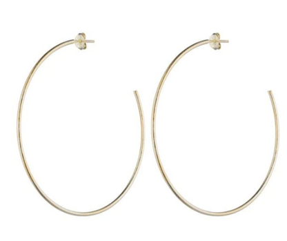 Jillian Hoops in gold by Sheila Fajl