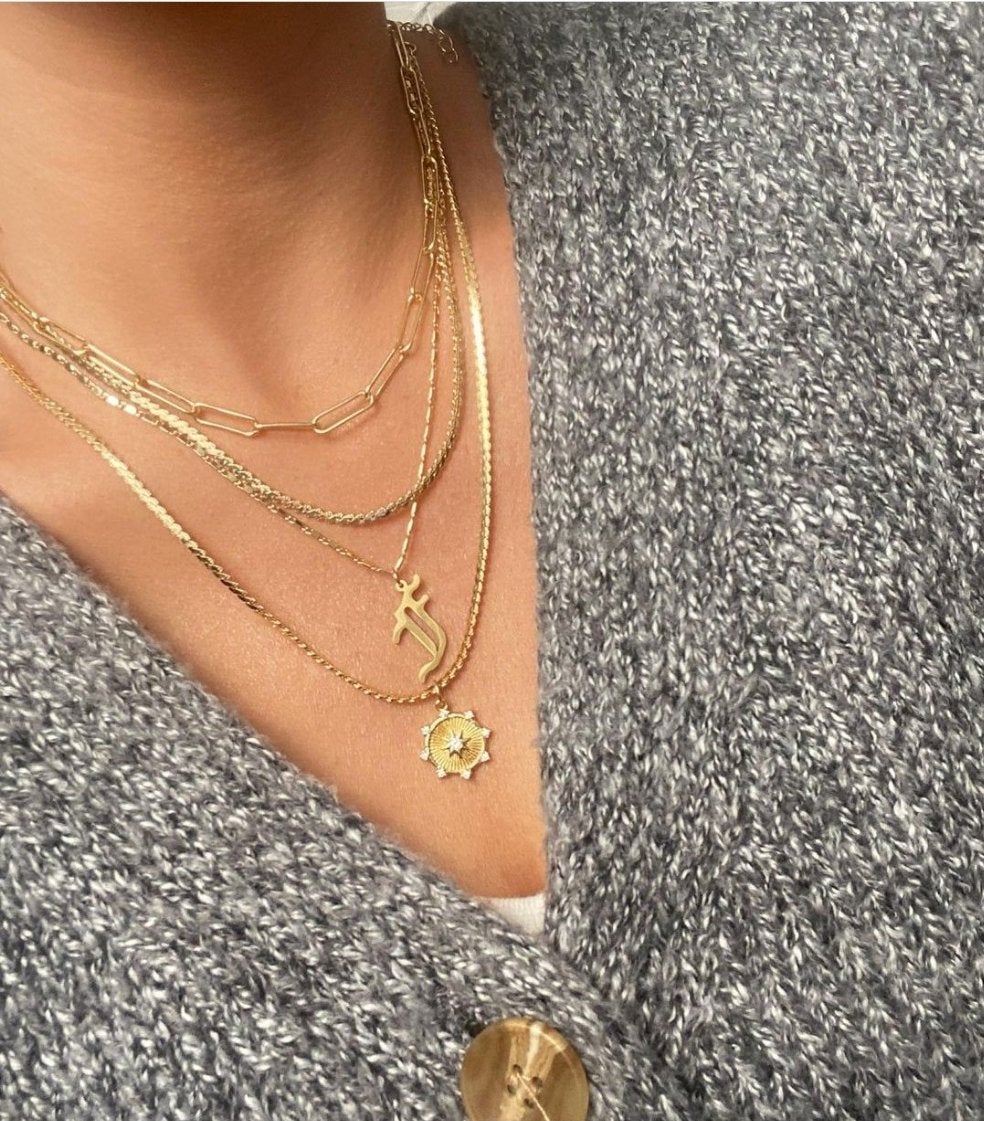 Eden Necklace in gold by Farrah B