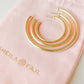 Small Everybody's Favorite Hoops with post in gold by Sheila Fajl