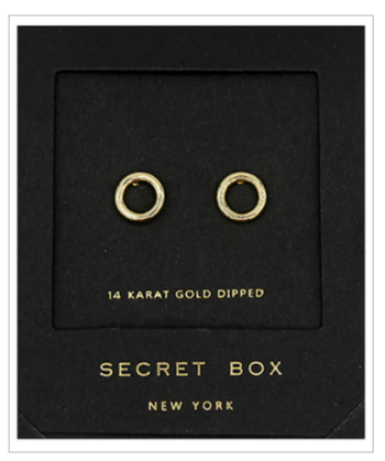 Ring Studs in gold by Secretbox