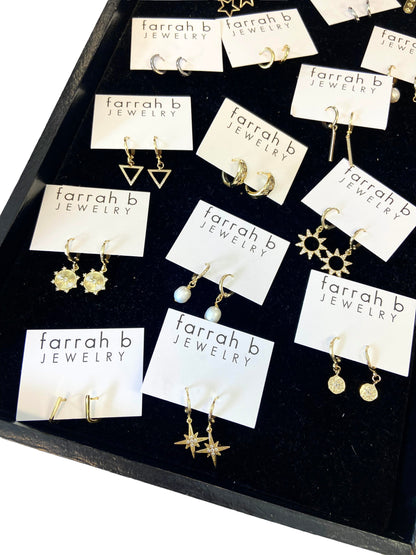 Starburst Huggies in gold by Farrah B